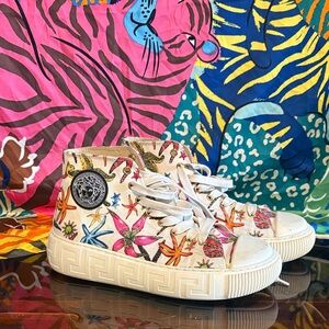 Versace Multicolor Patterned Sneakers